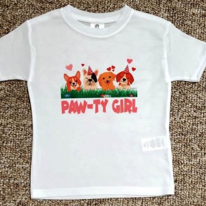 dog puppy paw-ty girl