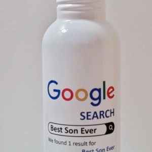 600ml Stainless Steel Water Bottle, White, Straw Top