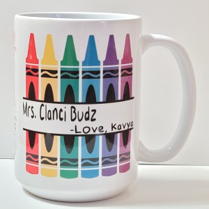 Crayons - Teacher and kid names