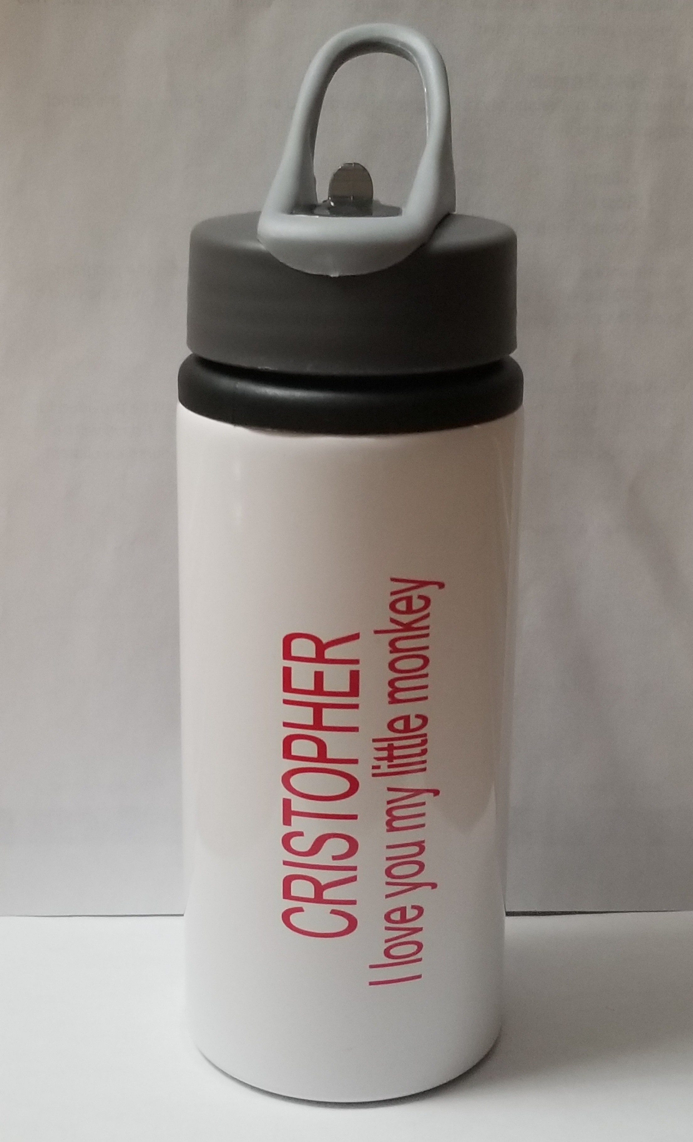 650ml Aluminium Bottle with Straw