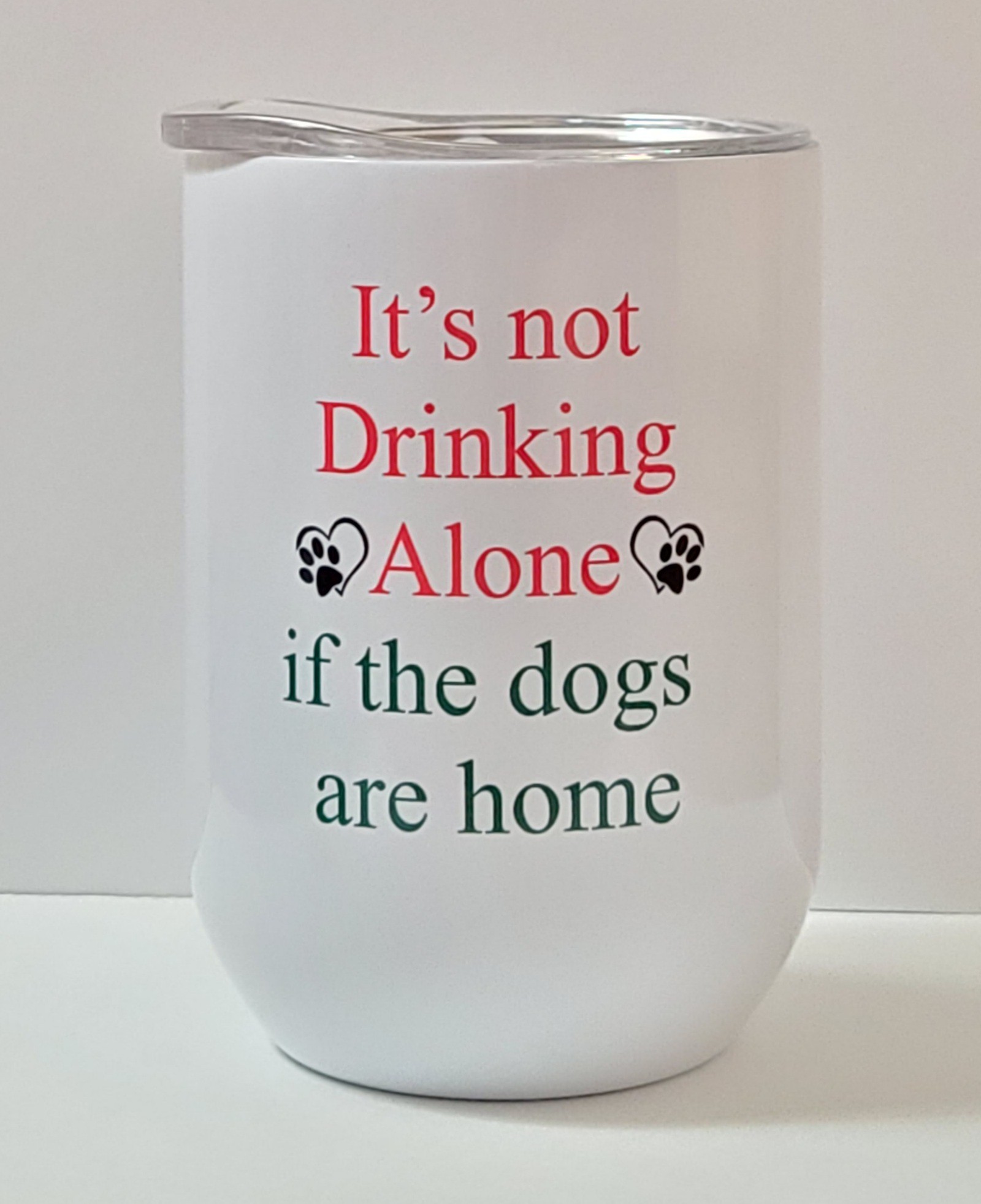 12oz Stainless Steel Stemless Wine CupTumbler with Lid White